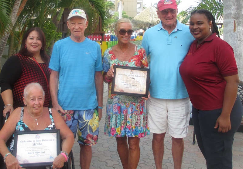 Aruba Tourism Authority honor a group of  Loyal Visitors at Casa del Mar